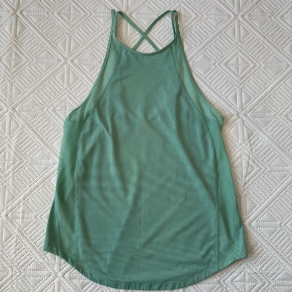 Lululemon Run Off Route Tank Top Size 4 Heathered Washed Marsh - Picture 3 of 10